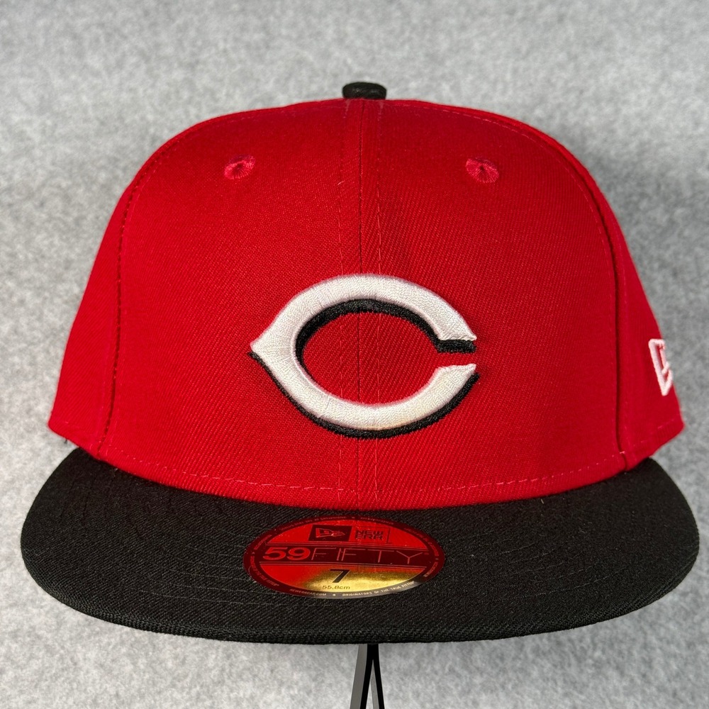 New Era 59Fifty Cincinnati Reds On-Field Fitted Cap Red/Black Size 7 NWT